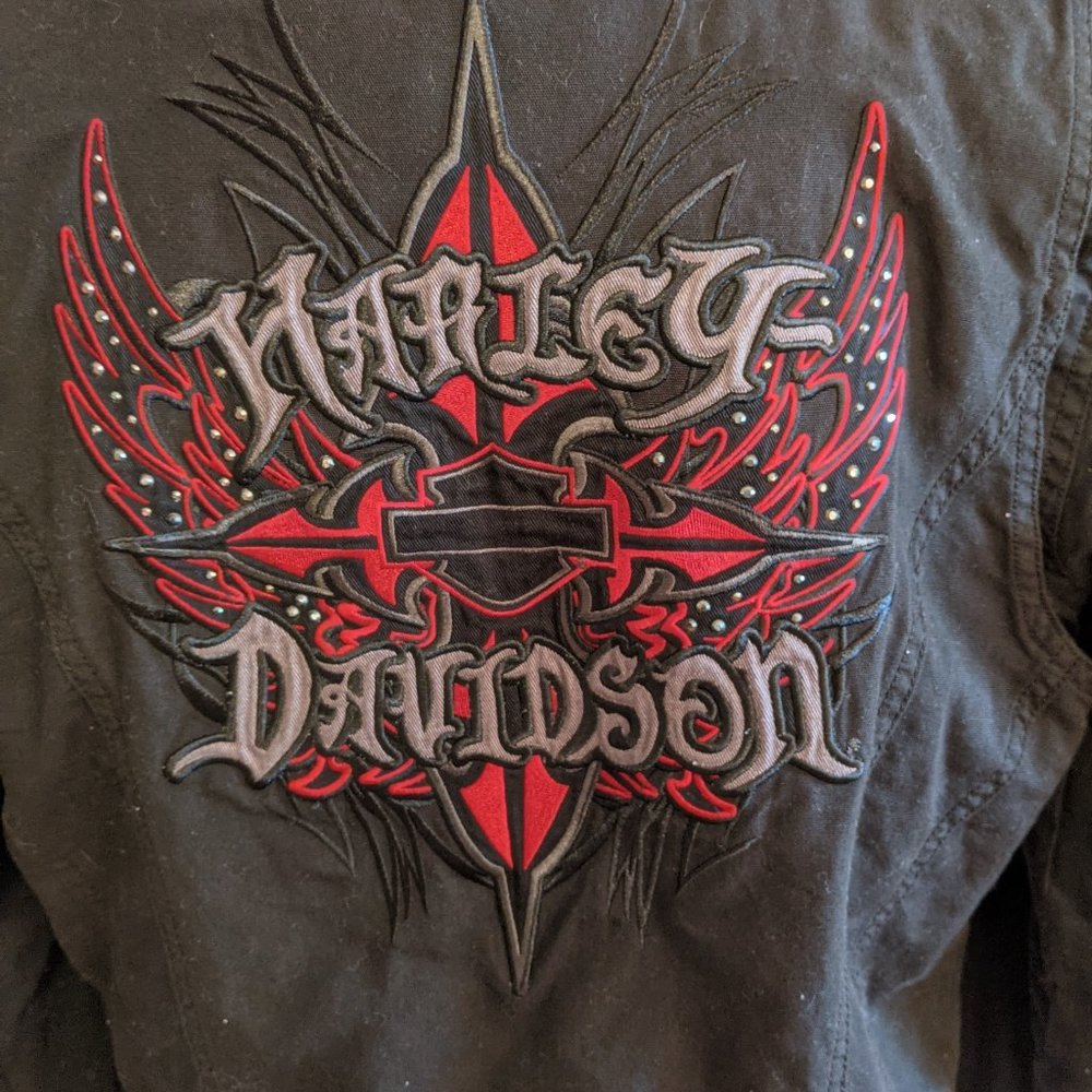 Harley-Davidson Black Denim Jacket - Picture 3 of 9